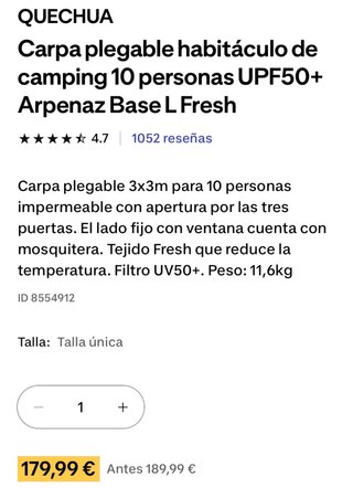 Carpa plegable