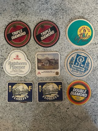 Set 9 Sottobicchieri Vintage da Collezione