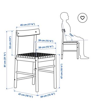 Juego de 2 Sillas de Comedor IKEA Madera