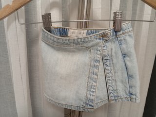 Mini falda pantalón vaquera