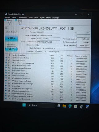 Disco Duro 6TB WD Purple (Videovigilancia/NAS)