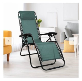 Tumbona Plegable Exterior Gravedad Zero Verde.