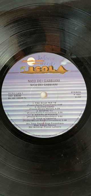 Vinile 45 Giri Nico Dei Gabbiani - Tre Rose Per Te
