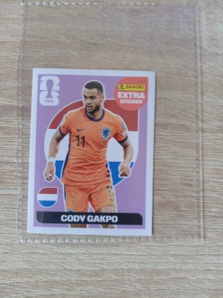 Cromo Cody Gakpo Extra Sticker Mundial Panini 2026
