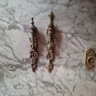 Abrepuertas Bronce Macizo Vintage