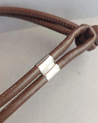 Gargantilla cuero y plata