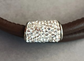 Gargantilla cuero y plata