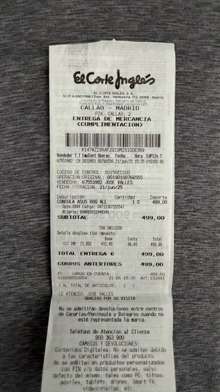 Asus ROG Ally Z1 Extreme Nueva