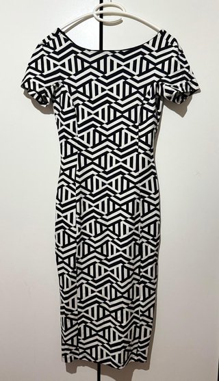Vestido Zara Trafaluc Geométrico