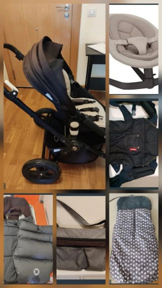 Lote bebé: Silla paseo, hamaca, mochila