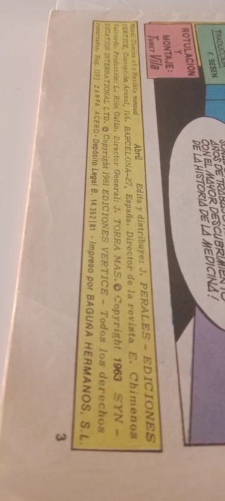 Zarpa de Acero comic primera edición  n°1 año 1981