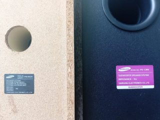 Altavoz y Subwoofer Samsung, 4Ω y 3Ω