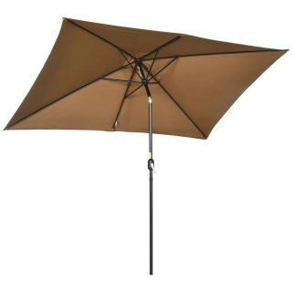 Sombrilla Rectangular Marrón 198x294x255