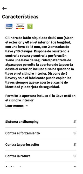 Bombín TESA TK100 40x40mm Niquel Alta Seguridad