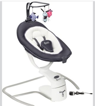 Silla Mecedora Bebé Baby Moov Gris y Blanca