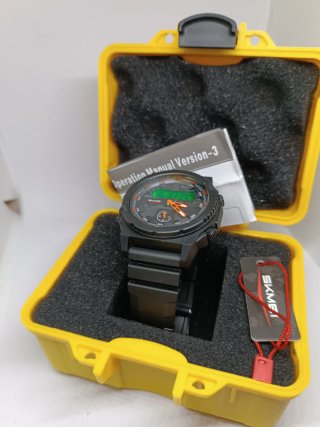 Reloj SKMEI Militar Dual Negro Naranja