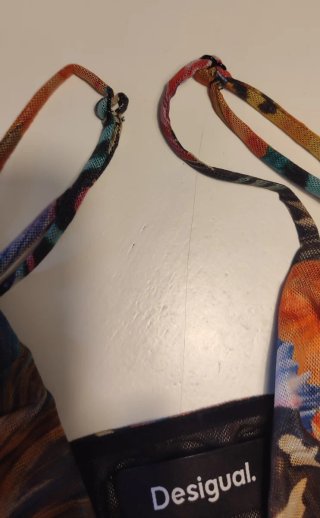 Canotta Desigual farfalle multicolor taglia S
