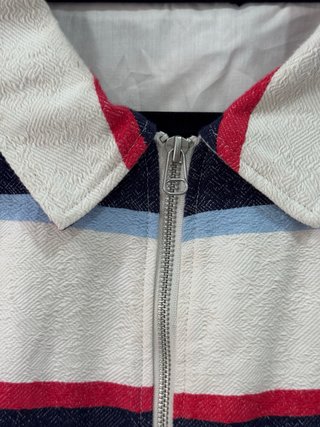 Chaqueta ligera de rayas estilo vintage