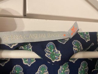 Vestido estampado azul y verde