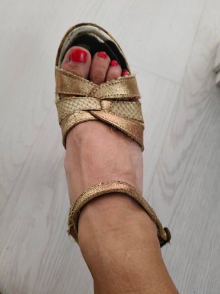 Sandali Zeppa Oro