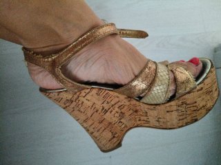 Sandali Zeppa Oro