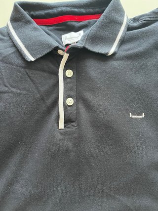 Polo Adolfo Dominguez Talla M Negro Azul marino