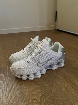 Nike Shox TL 41 Bianche Argento Nuove