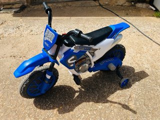 Moto Eléctrica Infantil Homcom Azul/Blanco
