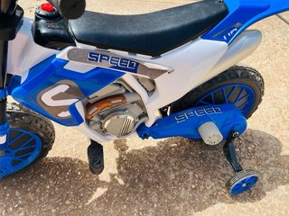Moto Eléctrica Infantil Homcom Azul/Blanco