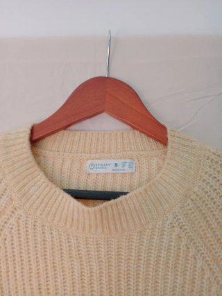 Jersey de punto beige/amarillo
