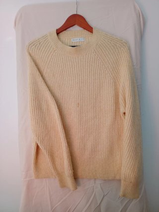 Jersey de punto beige/amarillo