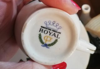 Servizio caffè vintage anni 70 fiori
