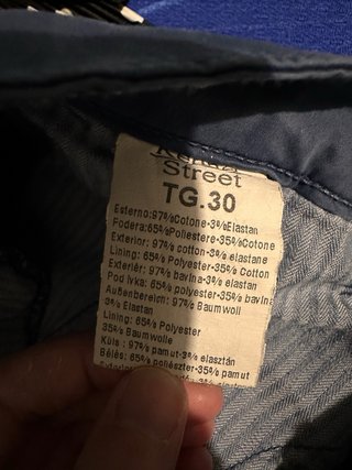 Pantaloni chino blu slim Kennet Street TG.30
