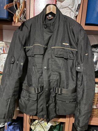 Chaqueta Moto Negra Hombre