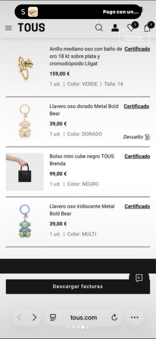 Bolso Tous Negro Original Nuevo