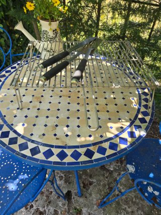 Parrilla Inox con Accesorios