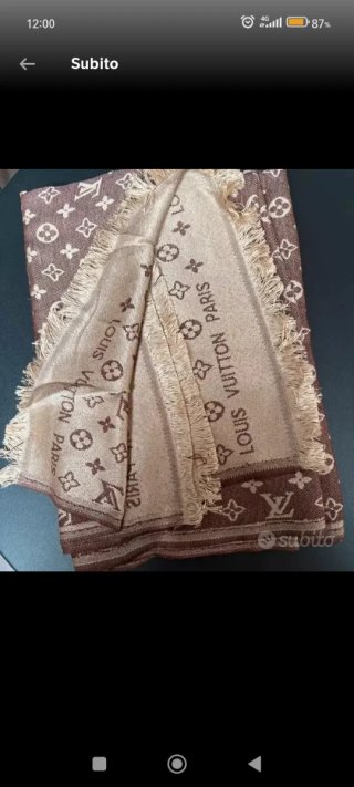 Scialle Louis Vuitton Beige/Marrone