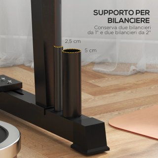 Rastrelliera per Manubri in Acciaio con 4 Aste Reg
