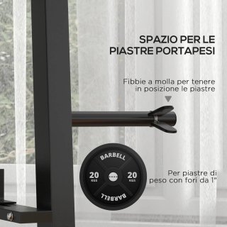 Rastrelliera per Manubri in Acciaio con 4 Aste Reg