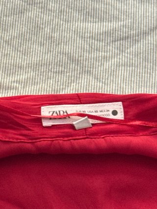 Blusa Zara Roja Seda