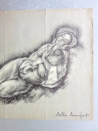 Litografía Vintage Antoni Vila Arrufat, 1961