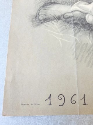 Litografía Vintage Antoni Vila Arrufat, 1961