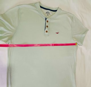 Camiseta Henley Hollister Verde Menta – Talla L