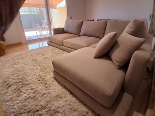Sofá Chaise Longue Gris Perla Banak