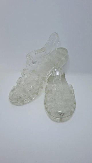 Sandalias cangrejeras mujer glitter para playa