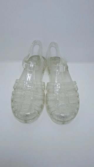 Sandalias cangrejeras mujer glitter para playa
