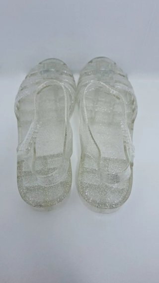 Sandalias cangrejeras mujer glitter para playa