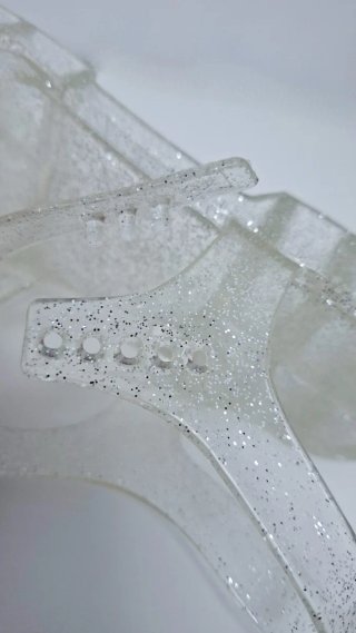 Sandalias cangrejeras mujer glitter para playa