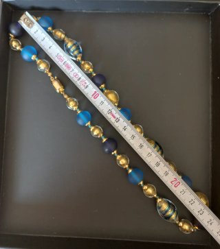Collar Murano Azul y Dorado