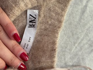 Jersey Zara beige punto fino